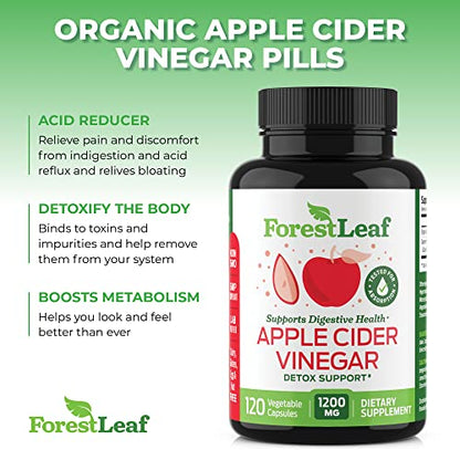 ForestLeaf - Apple Cider Vinegar Capsules with Cayenne Pepper Powder 1200mg ForestLeafUS supplements