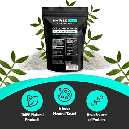 Nature Diet - Collagen Powder 600 g | Hydrolysate | Unflavored | Collagen Peptides | Source of Protein Nature DietUS supplements