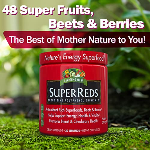 Garden Greens Super Reds Energizing Polyphenol Superfoods, Antioxidants, Powder Drink Garden GreensAu supplements