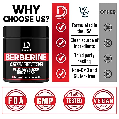 DEDICAD 13in1 Berberine Supplement - 4500mg for Weight Management, Heart & Immune DEDICADUS supplements
