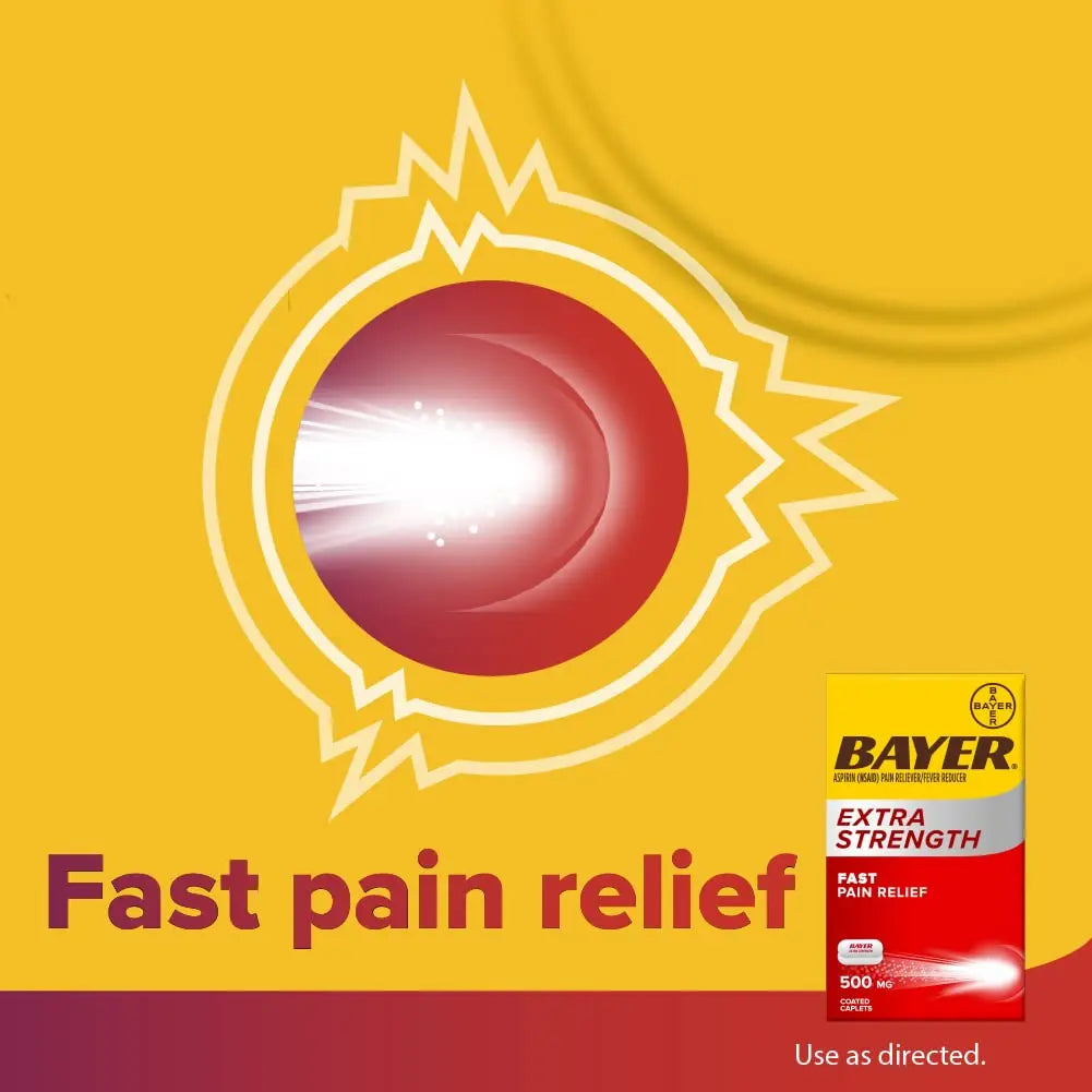 Bayer Aspirin Extra Strength, Aspirin 500mg, Pain Relief Pills, Fever Reducer and Headache Relief for Adults, 100 ct BayerAu supplements