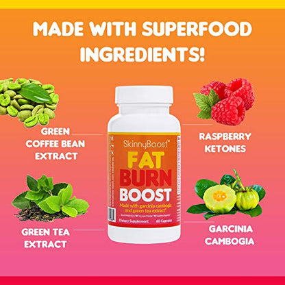 SkinnyBoost Fat Burn & 15 Day Quick Cleanse KIT-Vegan Capsules, Easy to Use: Detox SkinnyBoostUS supplements