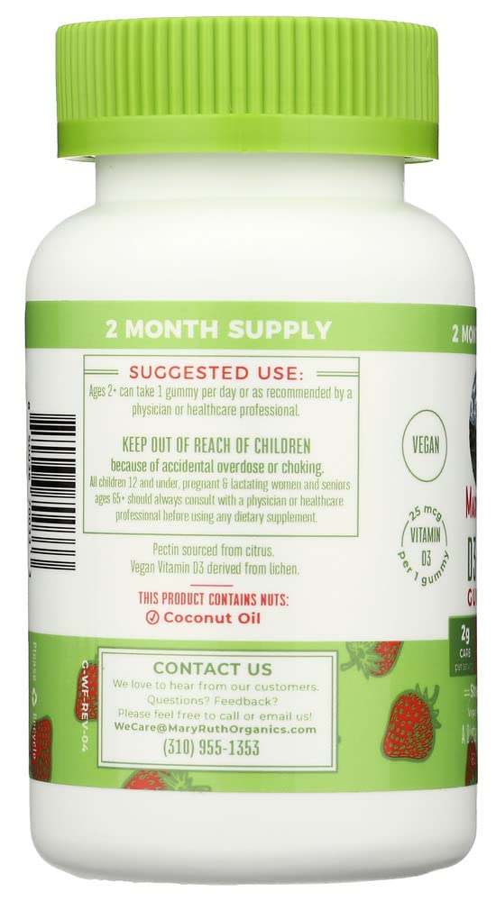 Mary Ruth's Vitamin D3 & B12 Gummies, 60 CT MARYRUTH'SUS supplements