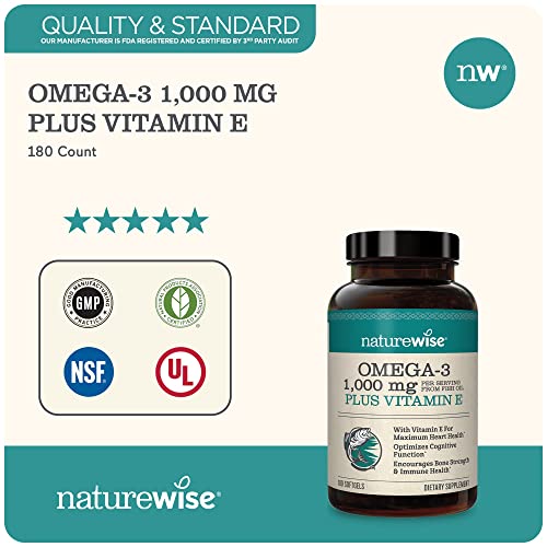 NatureWise High-Potency 1000mg Omega 3 with 600mg EPA, 400mg DHA, & Vitamin E NatureWiseAu supplements