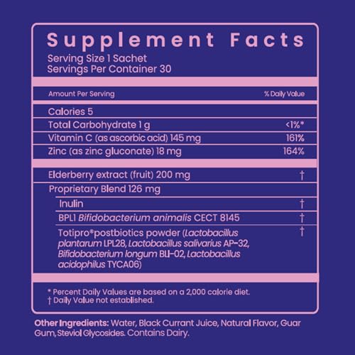Be Healthy 3-in-1 Liquid Probiotics for Women and Men - Vitamin C, Zinc, Elderberry BeMeUS supplements