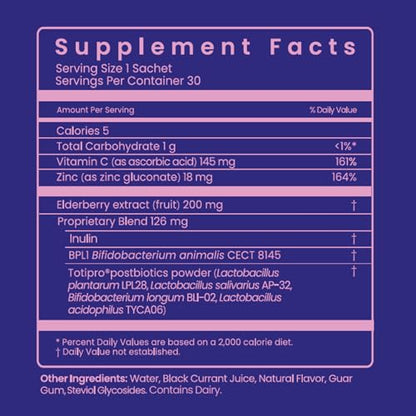 Be Healthy 3-in-1 Liquid Probiotics for Women and Men - Vitamin C, Zinc, Elderberry BeMeUS supplements