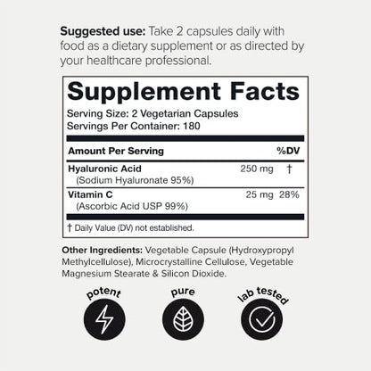 Toniiq Ultra High Purity Hyaluronic Acid Supplements - 95%+ Highly Purified and Bioavailab ToniiqUS supplements