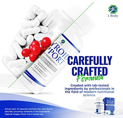 1 Body Thyroid Support Supplement with Iodine - Energy & Focus Support 1 BodyUS supplements