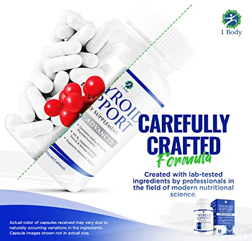 1 Body Thyroid Support Supplement with Iodine - Energy & Focus Support 1 BodyAu supplements