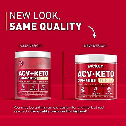 Keto ACV Gummies 1500 mg - Gelatin-Free Apple Cider Vinegar Gummies - Low Carbs Pectin XELARUS supplements