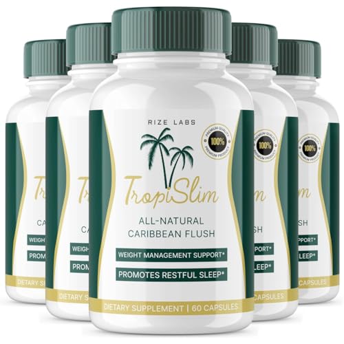 rize labs (5 Pack Tropislim Weight Loss Supplement, Tropislim Capsules for Total Body rize labsAu supplements