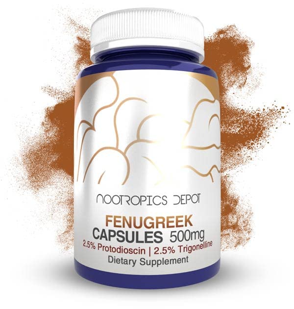 Nootropics Depot Fenugreek Extract Capsules | 500mg | 60 ct | 2.5% Trigonelline Nootropics DepotAu supplements