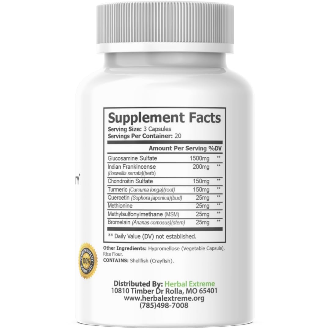 Herbal Extreme Aralgia Joint Support Supplement, 60 Capsules. Herbal ExtremeAu supplements