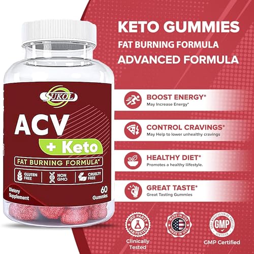 60 Counts Keto ACV Gummies Advanced Formula - Diet Gummies for Women & Men SukolAu supplements