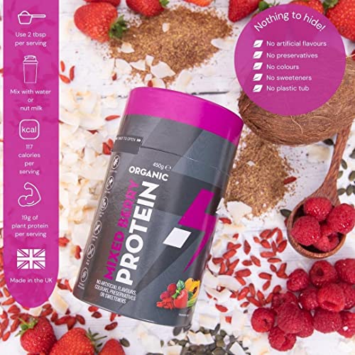 Hylife Nutrition - Organic Protein Powder - Mixed Berry Vegan Protein Powder (450g - 15 Servings) Hylife NutritionAu supplements