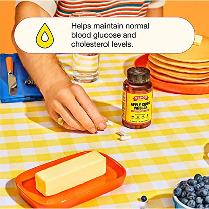 Bragg Apple Cider Vinegar Capsules - Vitamin D3 & Zinc - 750mg of Acetic Acid – Immune BraggUS supplements