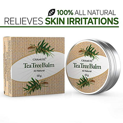 TEA TREE OIL BALM -100% All Natural | Great Cream for Soothing Irritations like Eczema ChamuelUS supplements
