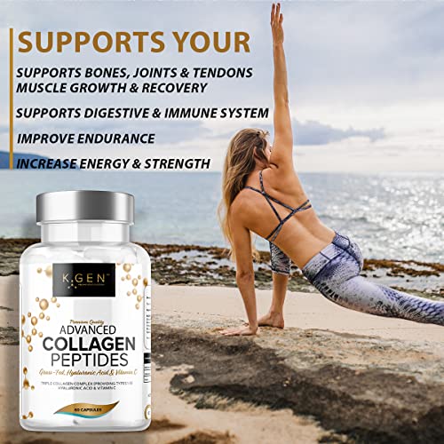 Pure Collagen Supplements Capsules Grass Fed Advanced Multi Collagen Peptides K GEN rejuvenation nutritionAu supplements