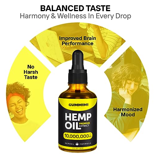 GummiMi Оrganic Hеmp Oil 10 000 000 mg - Natural Drops - Rich in Vitamins B, C, E GummiMiAu supplements