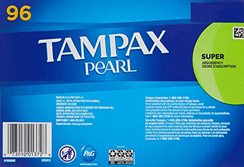 Tampax Pearl Unscented Super Absorbency Tampons, 96 Count TampaxAu supplements