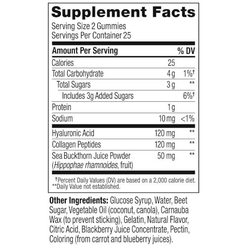 OLLY Glowing Skin Gummy, 25 Day Supply (50 Count), Plump Berry, Hyaluro OLLYUS supplements
