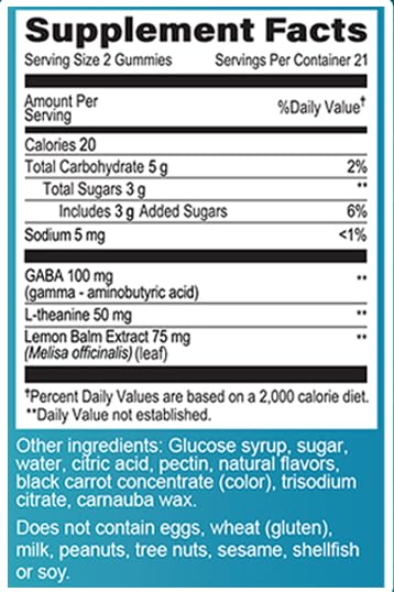 GeriCare DeStress Gummies with GABA, L-Theanine & Lemon Balm Mixed Berry Flavor – 42 Count – Supports Relaxation & Mental Clarity – Non-GMO, Gluten-Free, Vegan GeriCareAu supplements