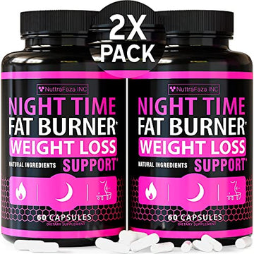 NuttraFaza INC (2 Pack) Night Time Weight Loss Pills for Women Belly Fat Burner NuttraFaza INCUS supplements