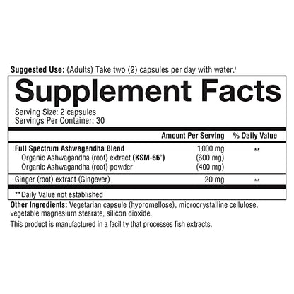 Youtheory ashwagandha Capsule, Helps Maintain Normal cortisol Level, Helps Reduce YoutheoryUS supplements