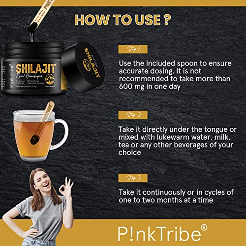 Shilajit Resin, Original Himalayan Shilajit 30g - Gold Grade 100% Pure, Rich in Fulvic P!nkTribeUS supplements