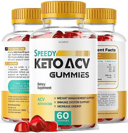 (2 Pack) Speedy Keto ACV Gummies, Speedy ACV Gummies, Speedy Keto Gummies GlukooUS supplements