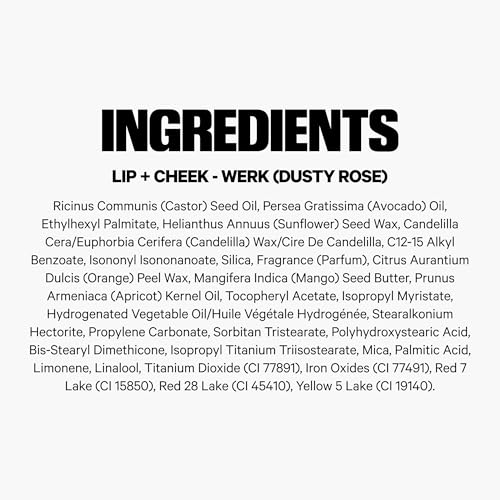 Milk Makeup Lip + Cheek Stick – Buildable Cream Blush + Lip Color w/Hydrating Mango Butter + Avocado Oil for a Natural Flush – Long-Lasting, Multiuse, Vegan Formula – Werk (Dusty Rose), 0.21 oz Milk MakeupAu supplements