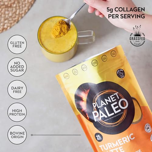 Planet Paleo Pure Collagen - Turmeric Latte (260g, 25 Servings) Planet PaleoAu supplements