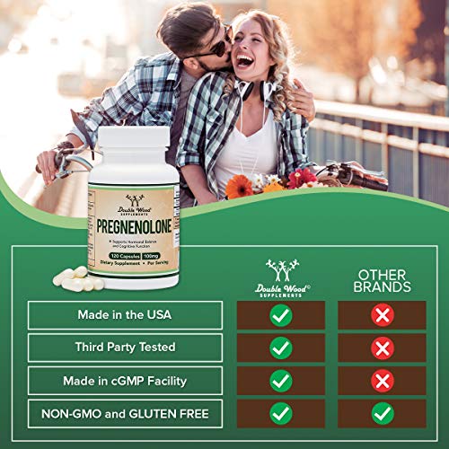 Pregnenolone 100mg per Serving (Converted to Progesterone to Boost Progesterone Double Wood SupplementsUS supplements