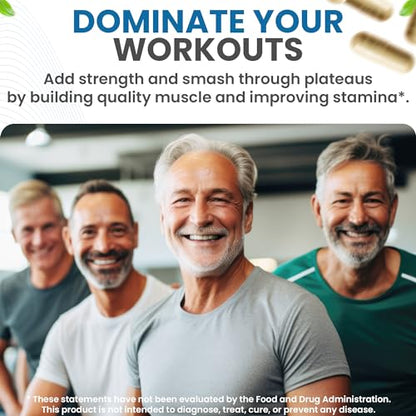Advanced Muscle Building Supplement for Men with RipFactor, Zinc Picolinate, Vitamin D3 Revival PointUS supplements