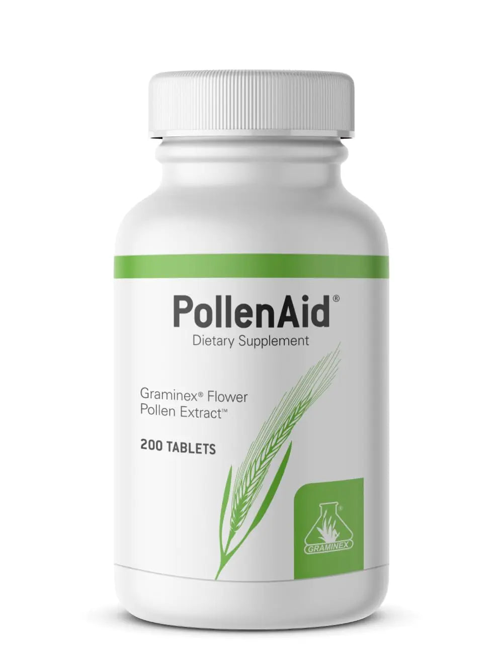 Graminex PollenAid Prostate Supplement: All Natural Prostate Support for Bladder Control & Urinary Tract Health, Rye Pollen Extract Made in USA, 200 Tablets GraminexAu supplements