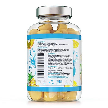 Collagen Complex - 90 Natural Pineapple Flavour Chewable Yummy Gummies swiss bioenergeticsUS supplements