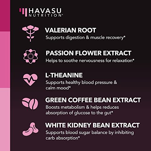 HAVASU NUTRITION Night Time Fat Burner Weight Loss Pills for Women | Appetite Suppressant for Weight Loss (+ Vitamin D, 60 Count) HAVASU NUTRITIONAu supplements