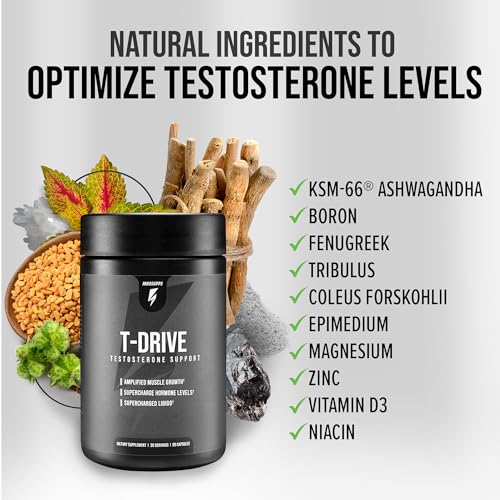 InnoSupps : T-Drive | Testosterone Booster | Amplify Muscle Growth | KSM-66 Ashwagand InnoSuppsUS supplements