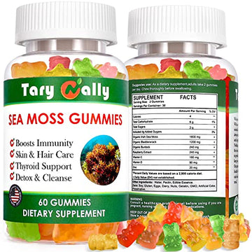 Tary Nally Sea Moss Gummies, Organic Irish Sea Moss Gummies for Adults & Kids Tary NallyUS supplements