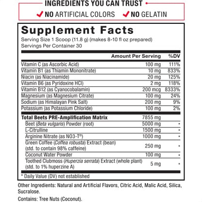 FORCE FACTOR Total Beets Pre-Workout Powder to Boost Energy & Endurance, Increase Force FactorUS supplements