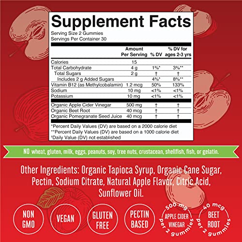 Mary Ruth's Apple Cider Vinegar Gummies, 60 CT MaryRuth OrganicsAu supplements
