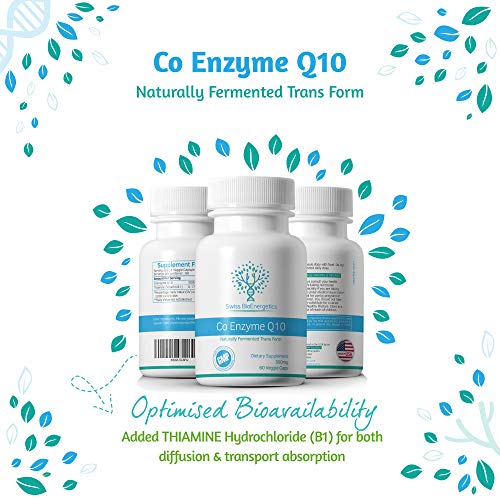 Co Enzyme Q10 CoQ10 300mg 60 Capsules - Superior Naturally Fermented Trans Form swiss bioenergeticsUS supplements
