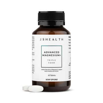 JSHealth Vitamins Advanced Magnesium Supplements with Magnesium Glycinate & Citrate for Muscle Relaxation (60 Tablets) JSHealthAu supplements