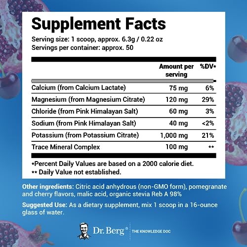 Dr. Berg Hydration Keto Electrolyte Powder - Enhanced w/ 1,000mg of Potassium Dr. Berg NutritionalsUS supplements