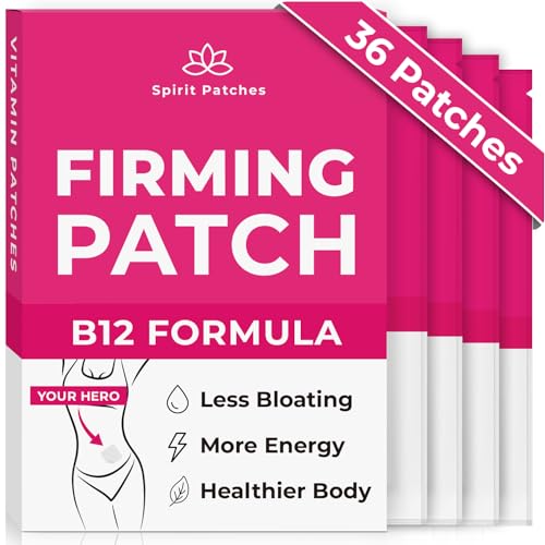 Firming B12 Patches (Pack of 36) - 100% Natural Vitamin Patches for Women, Energy & Body Support Spirit PatchesUS supplements