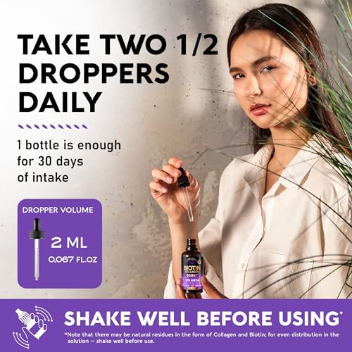 Liquid Biotin & Collagen - Vitamins for Hair Growth Support for Women & Men NUTRAHARMONYAu supplements