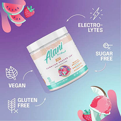 Alani Nu Breezeberry Pre Workout and BCAA Hawaiian Shaved Ice Post Workout Powder Alani NuUS supplements