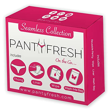 to-Go Panty Kit Includes 4 Items Seamless Thong Underwear Fresh Wipe Pantyliner & Washbag Travel Panty FreshAu supplements