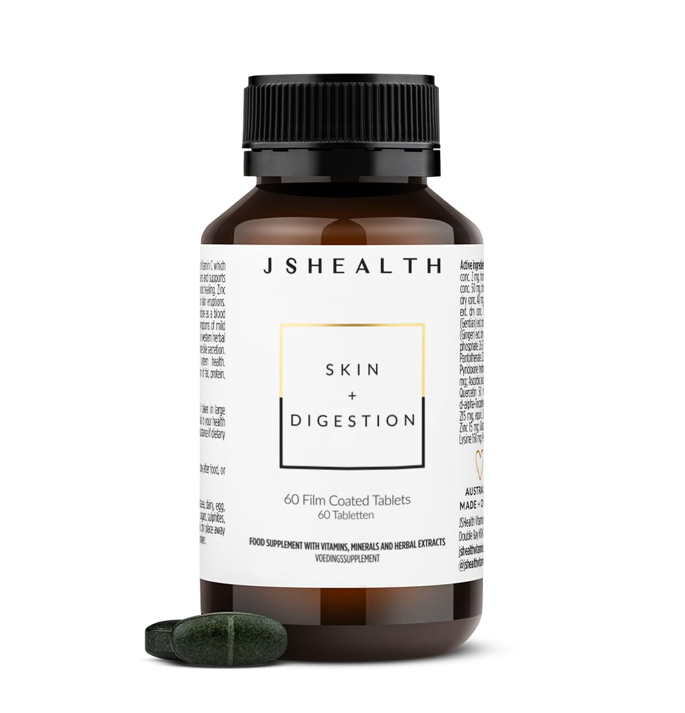 JSHealth Vitamins Skin and Digestion Formula | Skin Supplement with Zinc | Burdock JSHealthUS supplements