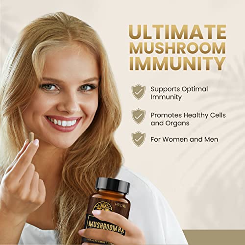 HPD Rx Mushroom Rx Organic Mushroom Extract Blend Max Immunity Dose, Lion’s Mane HPD RxUS supplements